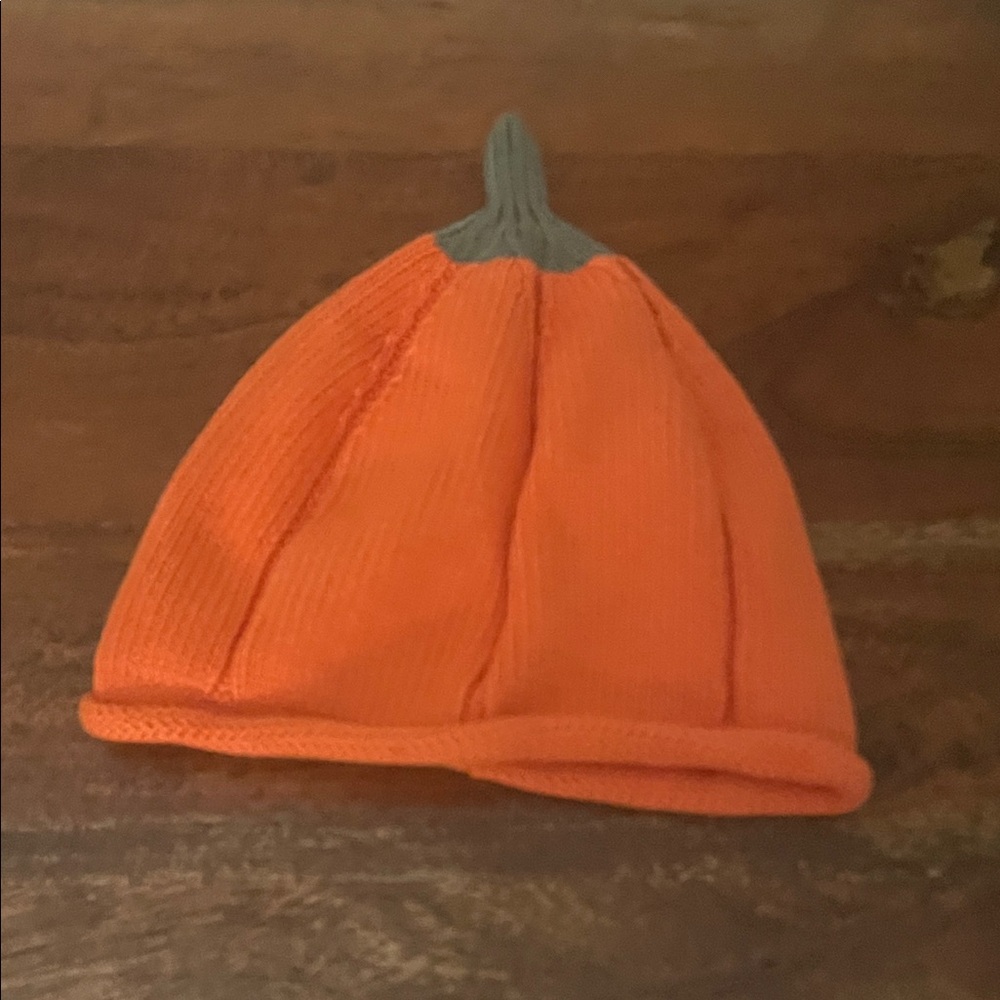 New Carter's Orange Pumpkin Knit Hat - Picture 3 of 4